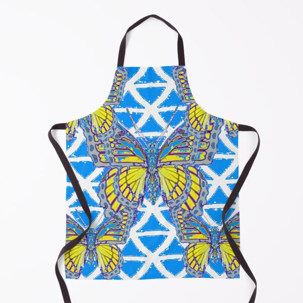 Item preview, ABSTRACTED BLUE-YELLOW MONARCH BUTTERFLIES PATTERN ART designed and sold by sharlesart.