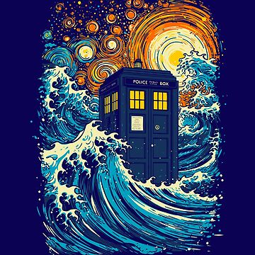 Artwork thumbnail, The great kanagawa wave and the blue box by kharma zero