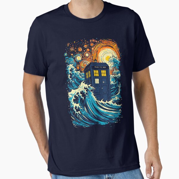 Aperçu de l'œuvre La grande vague de Kanagawa et la boîte bleue créée et vendue par kharma zero.