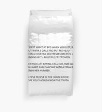 jersey shore anonymous letter to sammi Duvet Cover