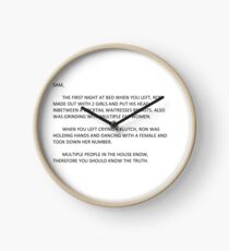 jersey shore anonymous letter to sammi Clock