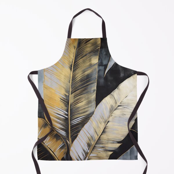 Item preview, Modern European ink and gold foil banana leaf 01 designed and sold by UnaWu533.