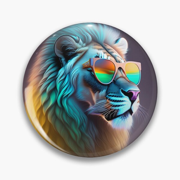 Item preview, Futuristic cool Lion Wearing Sunglasses designed and sold by Magical-bear.