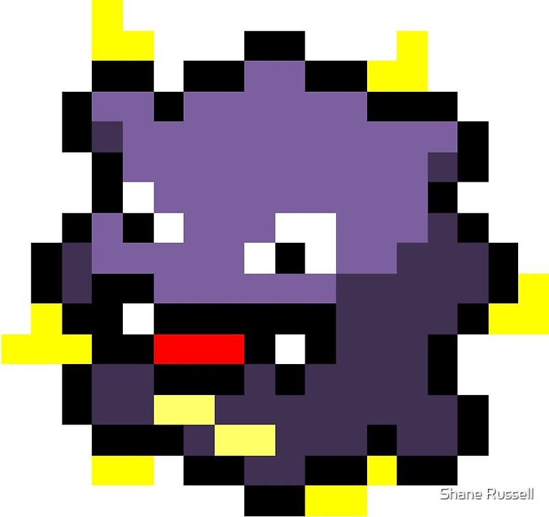 "Pokemon 8-Bit Pixel Koffing 109" Art Prints by Shane 