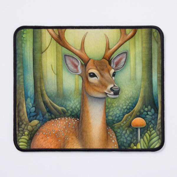 Item preview, Mystic deer in fairy forest designed and sold by irinatsy.