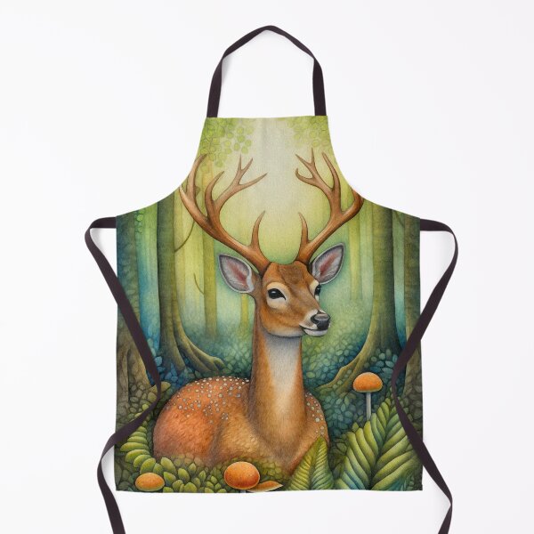 Item preview, Mystic deer in fairy forest designed and sold by irinatsy.