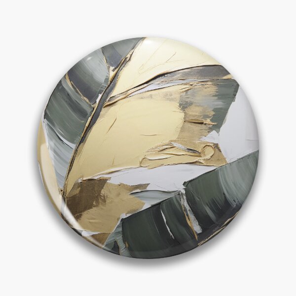 Item preview, Modern European ink and gold foil banana leaf 03 designed and sold by UnaWu533.