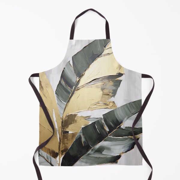 Item preview, Modern European ink and gold foil banana leaf 03 designed and sold by UnaWu533.