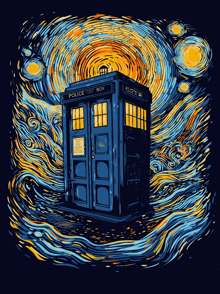 Thumbnail 7 of 7, Essential T-Shirt, Starry blue box designed and sold by fredlevy-hadida.