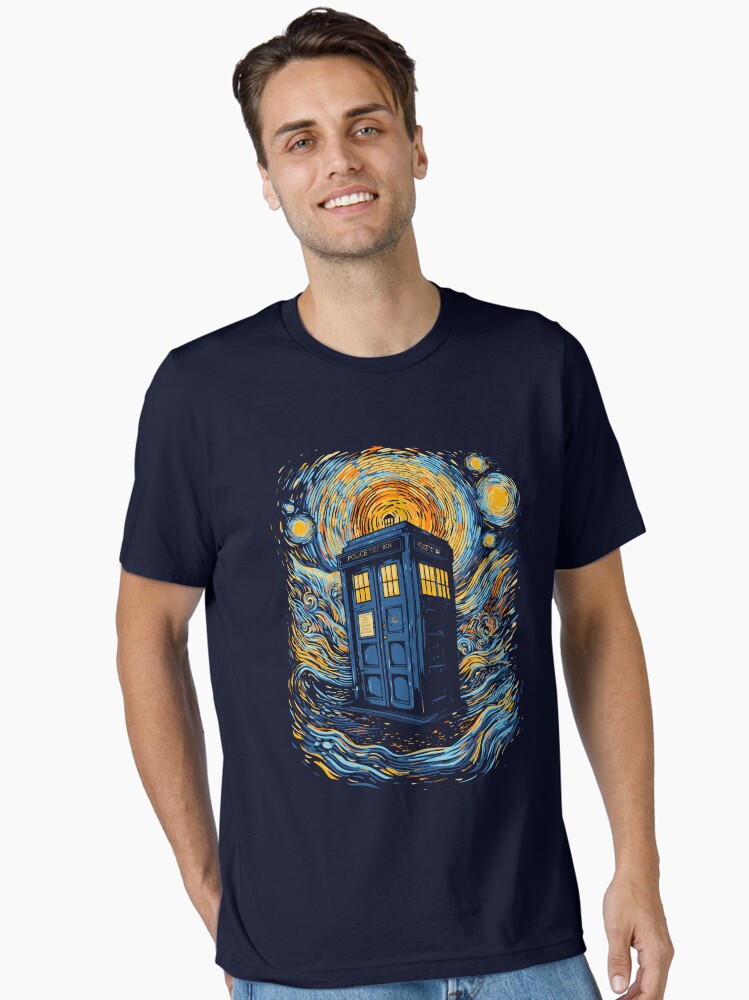 Thumbnail 2 of 7, Essential T-Shirt, Starry blue box designed and sold by fredlevy-hadida.