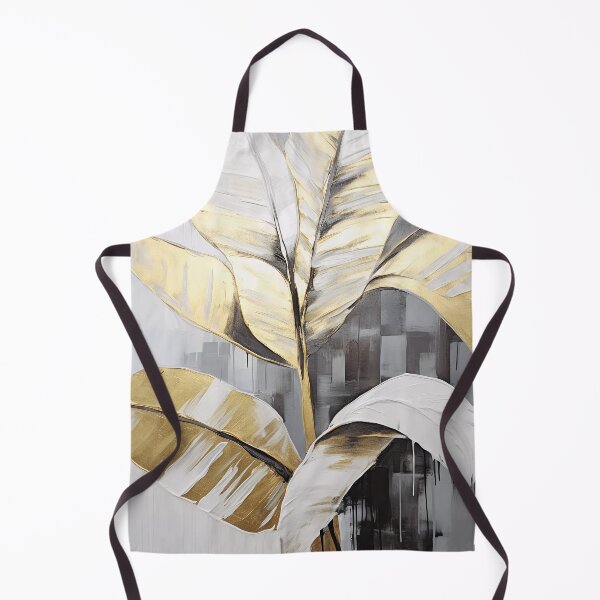 Item preview, Modern European ink and gold foil banana leaf 04 designed and sold by UnaWu533.