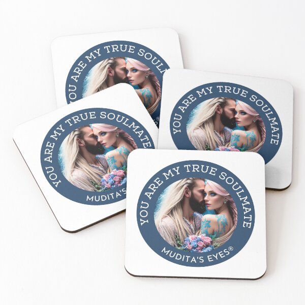 Item preview, Elegant " You are my true soulmate" Divine Romance Soulmates Couple Sticker designed and sold by MuditasEyes.