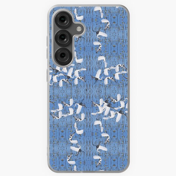 White Egret Landing Samsung Galaxy Soft Case