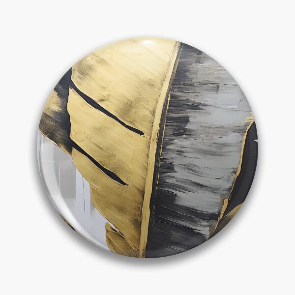 Item preview, Modern European ink and gold foil banana leaf 05 designed and sold by UnaWu533.