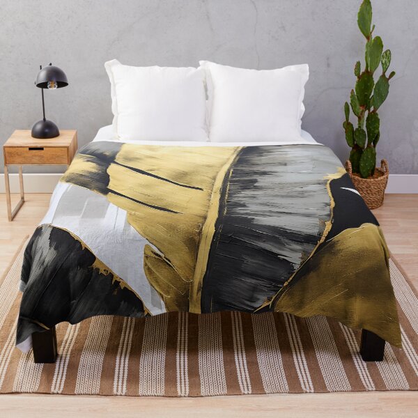 Item preview, Modern European ink and gold foil banana leaf 05 designed and sold by UnaWu533.