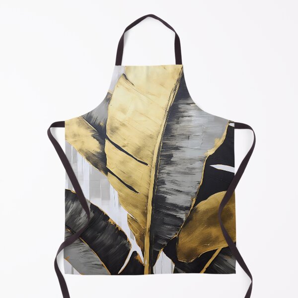 Item preview, Modern European ink and gold foil banana leaf 05 designed and sold by UnaWu533.