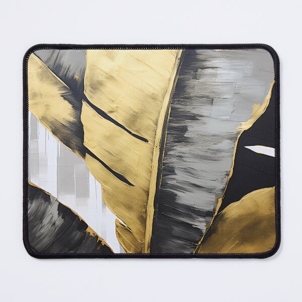 Item preview, Modern European ink and gold foil banana leaf 05 designed and sold by UnaWu533.