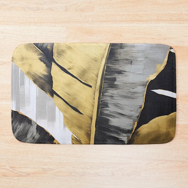 Item preview, Modern European ink and gold foil banana leaf 05 designed and sold by UnaWu533.