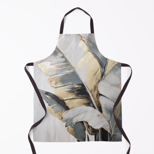 Item preview, Modern European ink and gold foil banana leaf 06 designed and sold by UnaWu533.