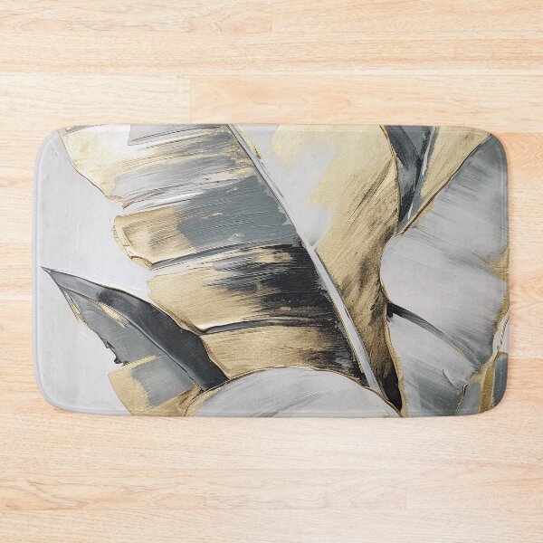 Item preview, Modern European ink and gold foil banana leaf 06 designed and sold by UnaWu533.