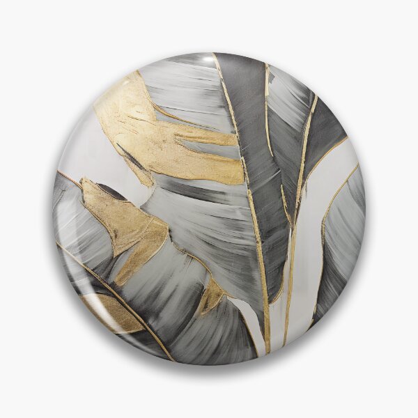 Item preview, Modern European ink and gold foil banana leaf 07 designed and sold by UnaWu533.