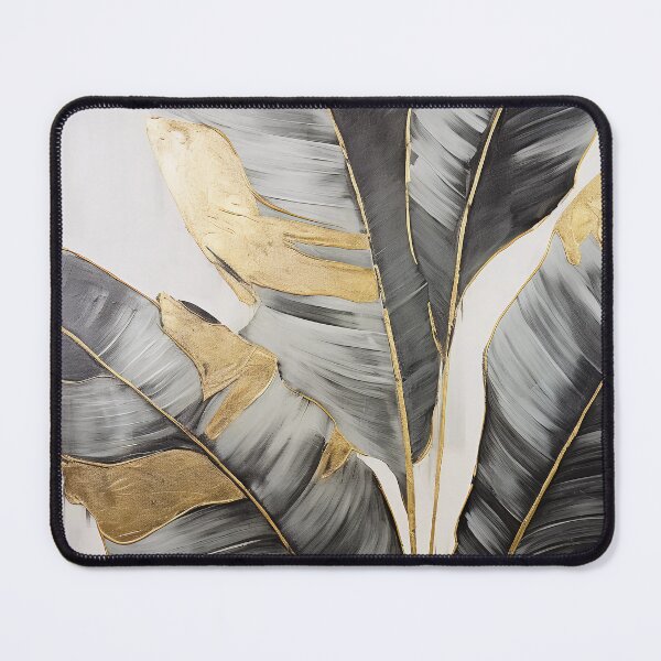 Item preview, Modern European ink and gold foil banana leaf 07 designed and sold by UnaWu533.