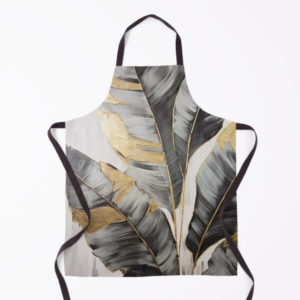 Item preview, Modern European ink and gold foil banana leaf 07 designed and sold by UnaWu533.