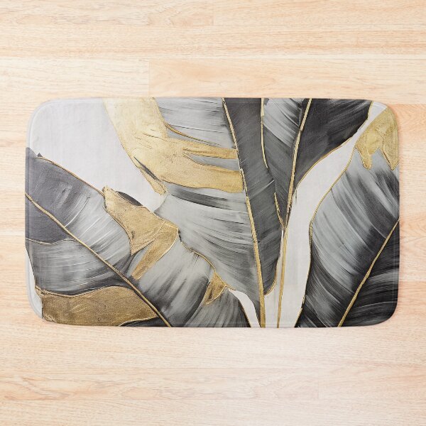 Item preview, Modern European ink and gold foil banana leaf 07 designed and sold by UnaWu533.