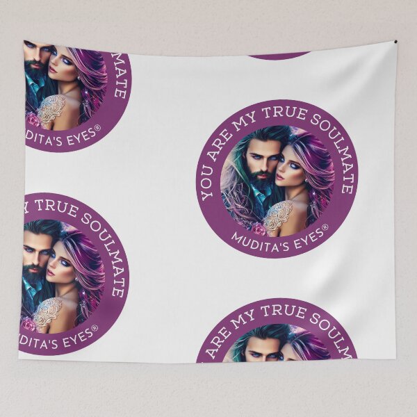 Item preview, Colorful " You are my true soulmate" Divine Romance Soulmates Couple Sticker designed and sold by MuditasEyes.