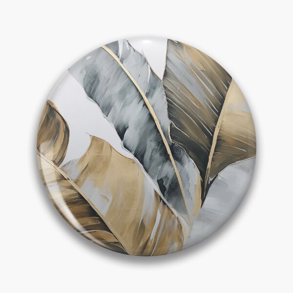 Item preview, Modern European ink and gold foil banana leaf 08 designed and sold by UnaWu533.
