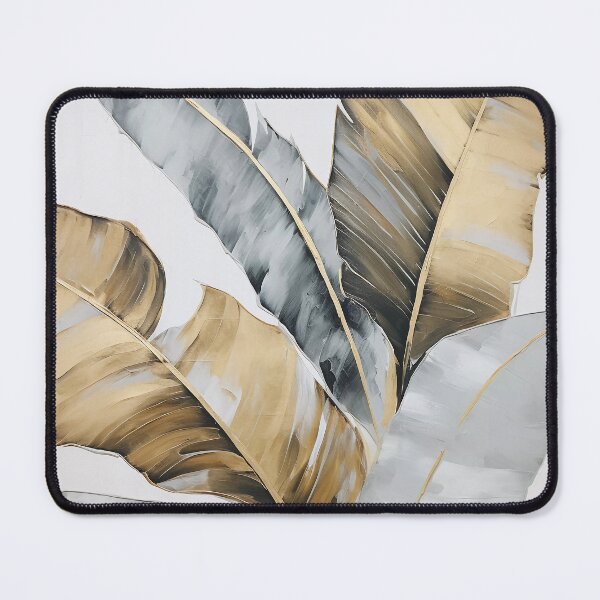 Item preview, Modern European ink and gold foil banana leaf 08 designed and sold by UnaWu533.