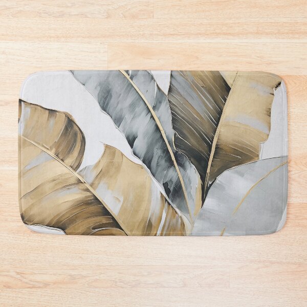 Item preview, Modern European ink and gold foil banana leaf 08 designed and sold by UnaWu533.