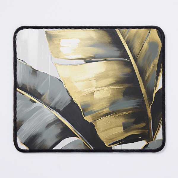 Item preview, Modern European ink and gold foil banana leaf 10 designed and sold by UnaWu533.