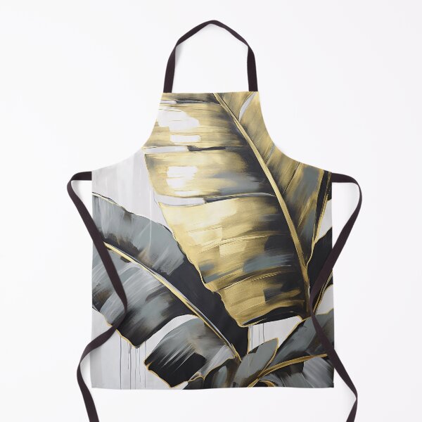 Item preview, Modern European ink and gold foil banana leaf 10 designed and sold by UnaWu533.