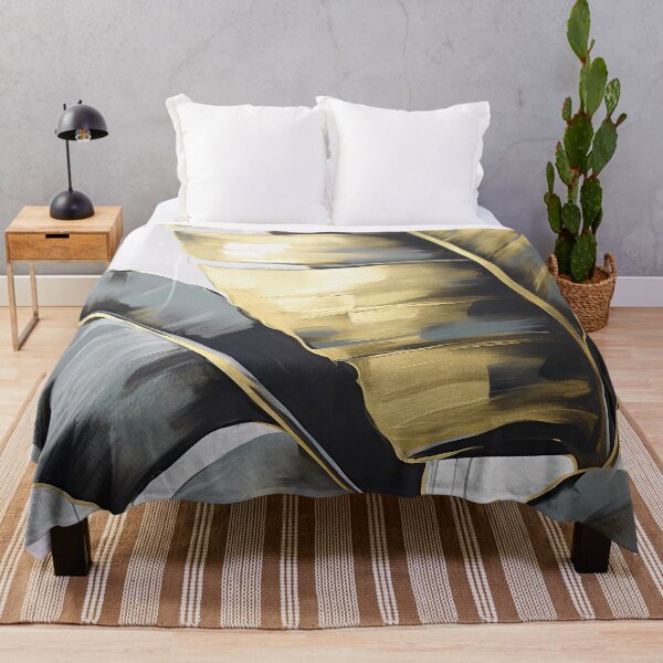 Item preview, Modern European ink and gold foil banana leaf 10 designed and sold by UnaWu533.