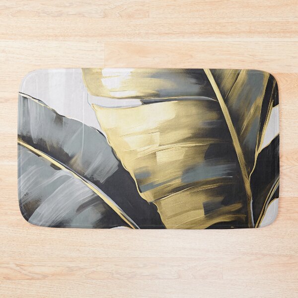 Item preview, Modern European ink and gold foil banana leaf 10 designed and sold by UnaWu533.