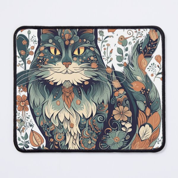 Item preview, Nordic Whiskers: Hand-Drawn Norwegian Forest Cat Apparel with Charming, Whimsical Designs designed and sold by DooodleGod.