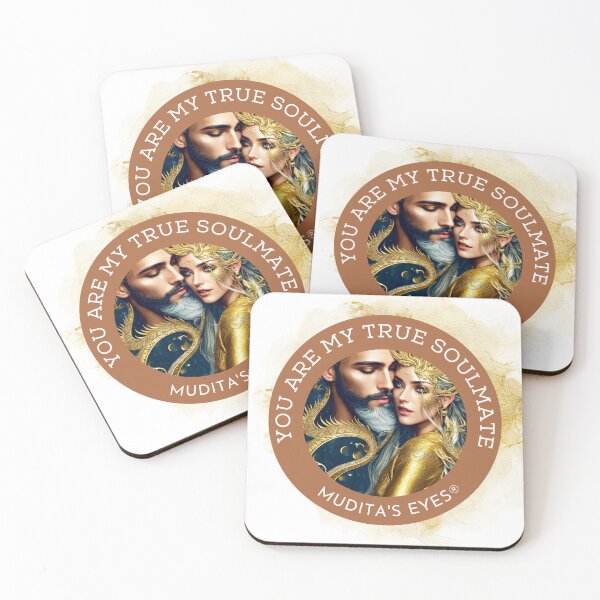 Item preview,  " You are my true soulmate" Divine Goddess & Queen Soulmates Couple Sticker designed and sold by MuditasEyes.