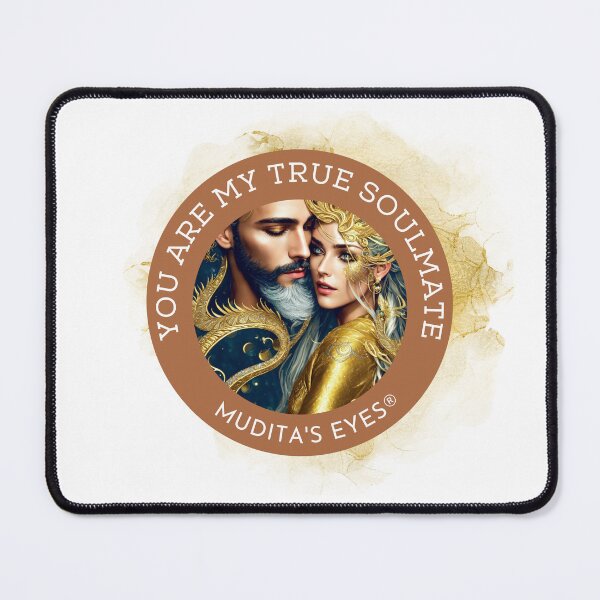 Item preview, " You are my true soulmate" Divine Goddess & Queen Soulmates Couple Sticker designed and sold by MuditasEyes.