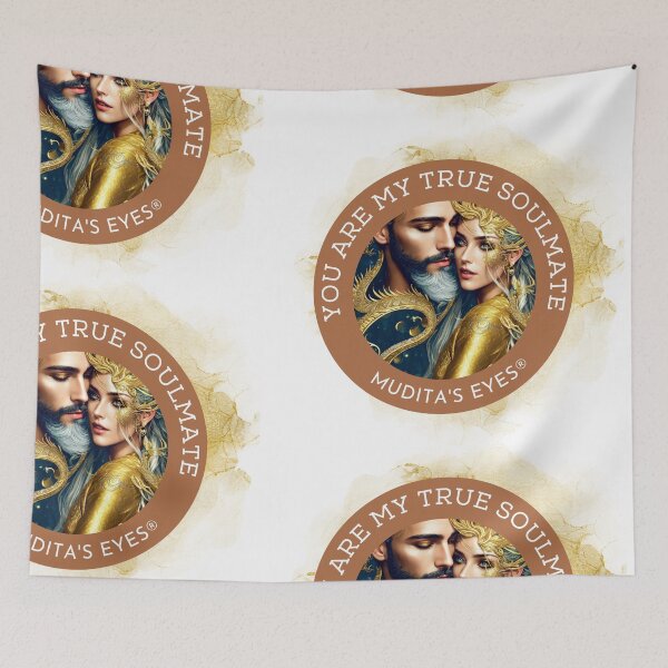 Item preview,  " You are my true soulmate" Divine Goddess & Queen Soulmates Couple Sticker designed and sold by MuditasEyes.