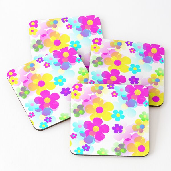 Item preview, 60's Retro Mod Small Flowers Multicolor Pop Art designed and sold by MellowCat.