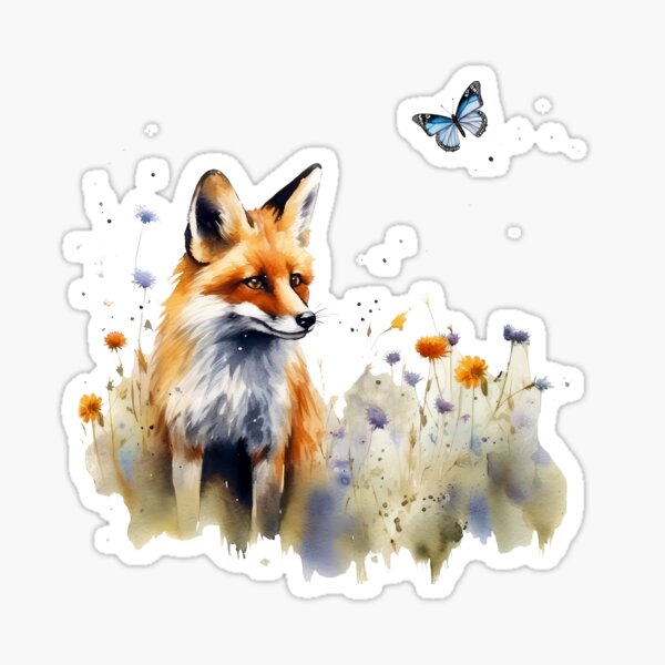 Item preview, Fox in a Meadow designed and sold by Rosaliartbook.