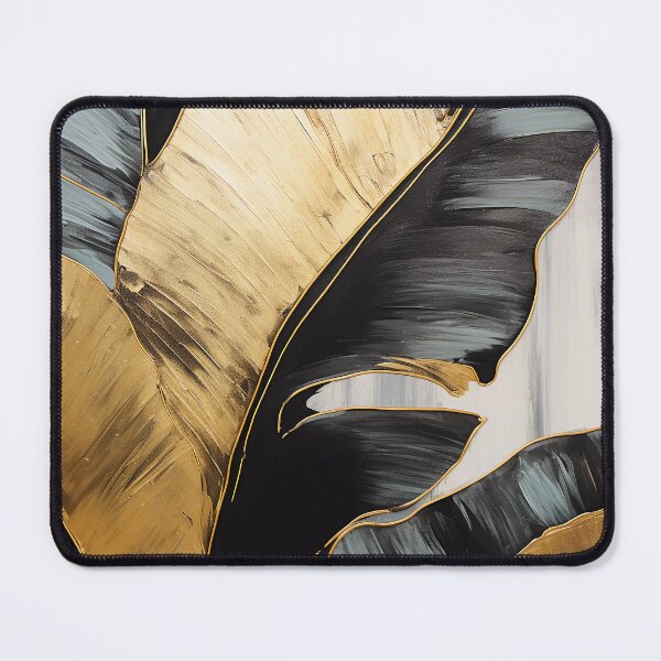Item preview, Modern European ink and gold foil banana leaf 11 designed and sold by UnaWu533.