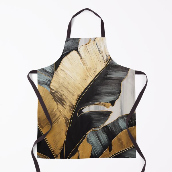 Item preview, Modern European ink and gold foil banana leaf 11 designed and sold by UnaWu533.