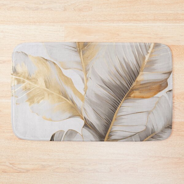 Item preview, Modern European ink and gold foil banana leaf 12 designed and sold by UnaWu533.