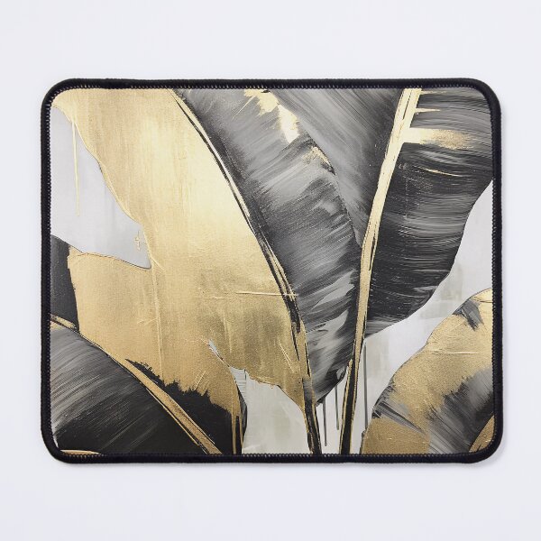 Item preview, Modern European ink and gold foil banana leaf designed and sold by UnaWu533.