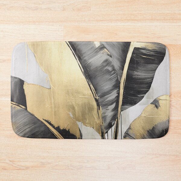 Item preview, Modern European ink and gold foil banana leaf designed and sold by UnaWu533.