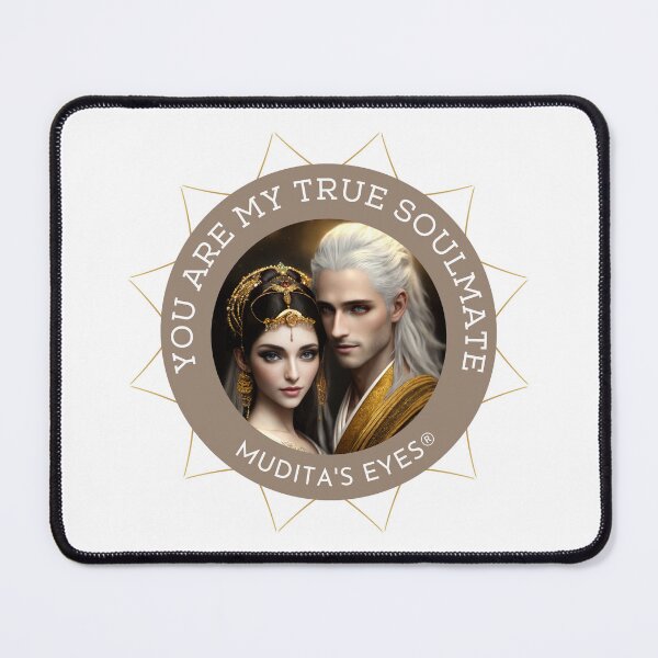 Item preview, Elegant " You are my true soulmate" Divine Goddess & Queen Soulmates Couple Sticker designed and sold by MuditasEyes.