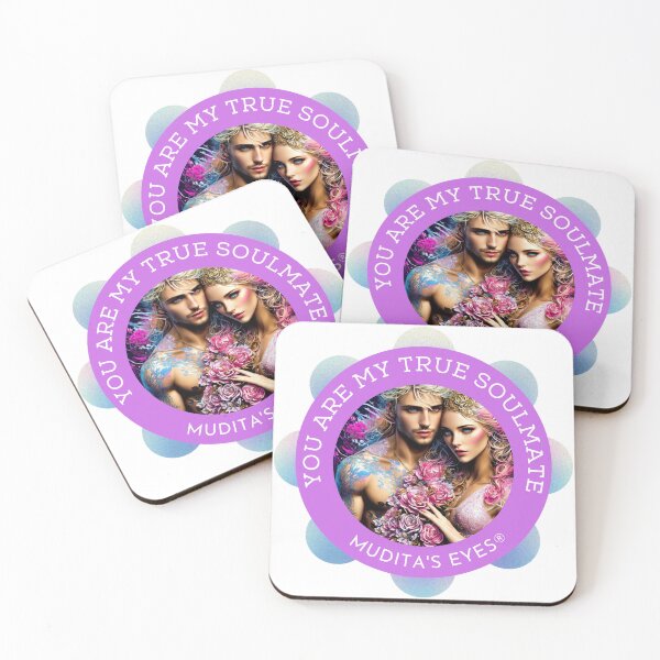 Item preview, colorful " You are my true soulmate" Divine Goddess & Queen Soulmates Couple Sticker designed and sold by MuditasEyes.
