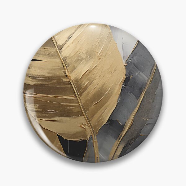 Item preview, Modern European ink and gold foil banana leaf 14 designed and sold by UnaWu533.